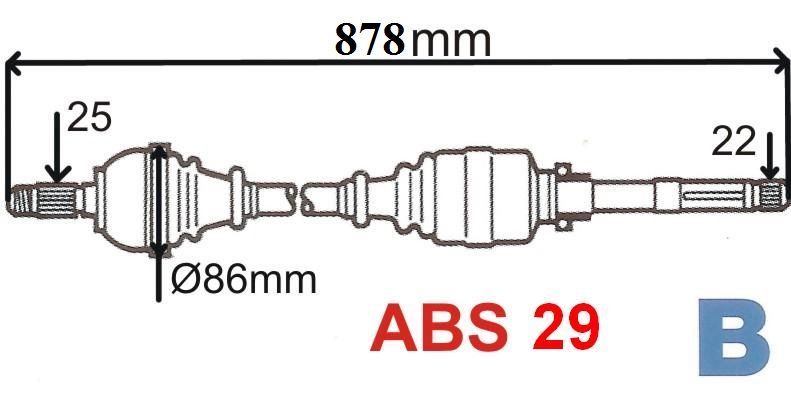 T5141 Z1 POLOOSA.P 306 1.6 16V ABS29 PRAVÁ